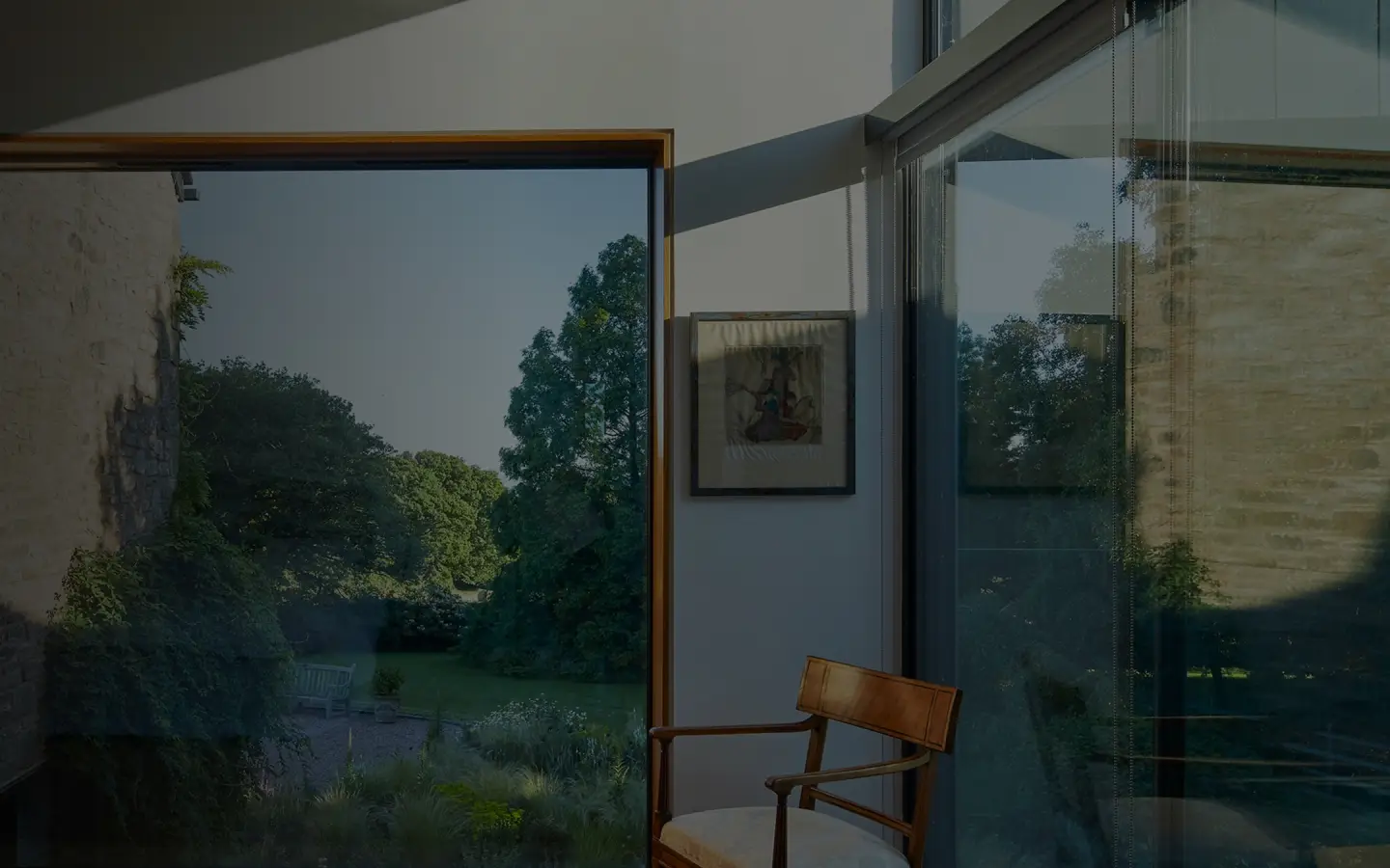 stylish home interior large windows